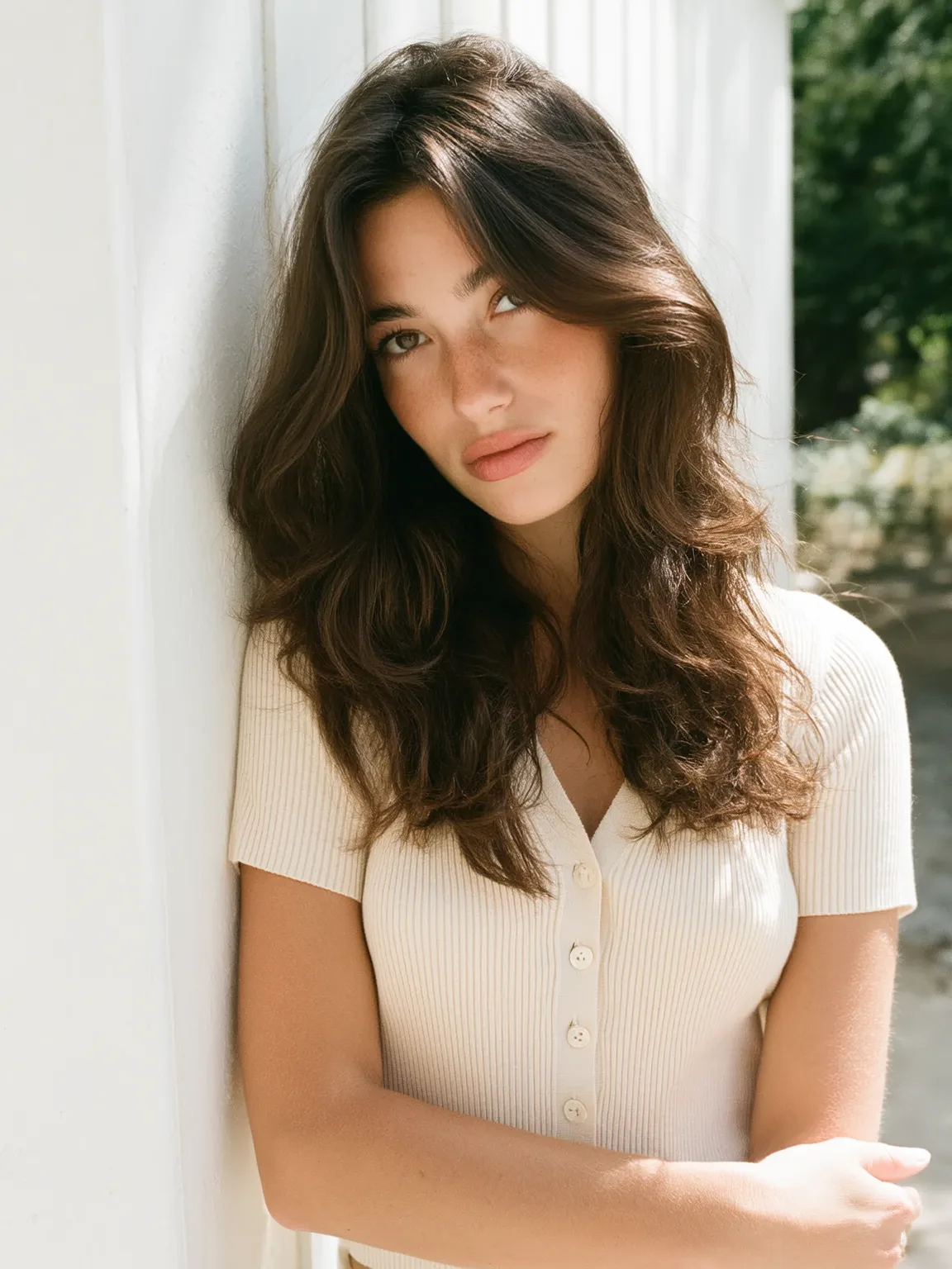 Long Wavy Layers with Rich Chestnut Brown Shine